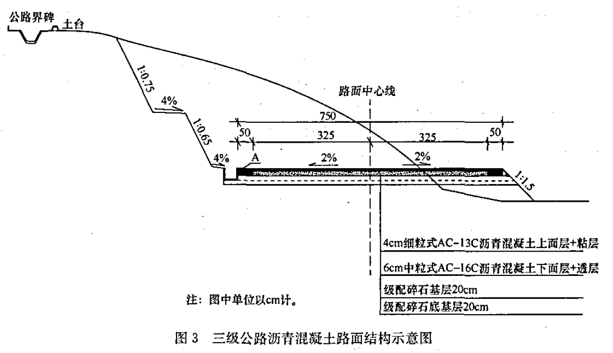 某施工单位承建某三级公路公路起讫桩号为k0000k12300路面结构形式